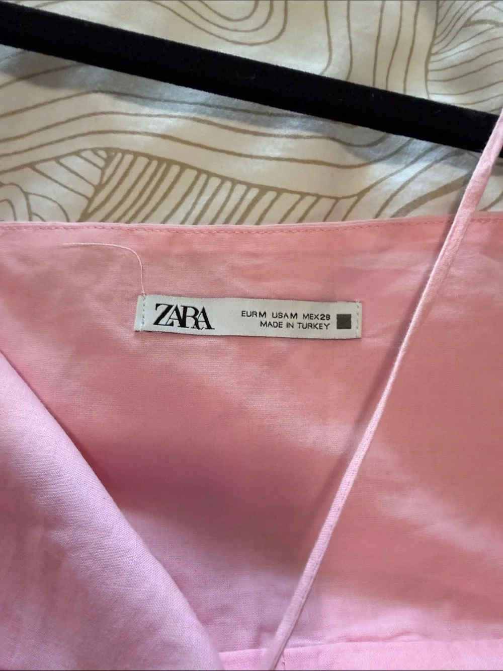 100% cotton Zara Pink Tiered Cotton Sundress M